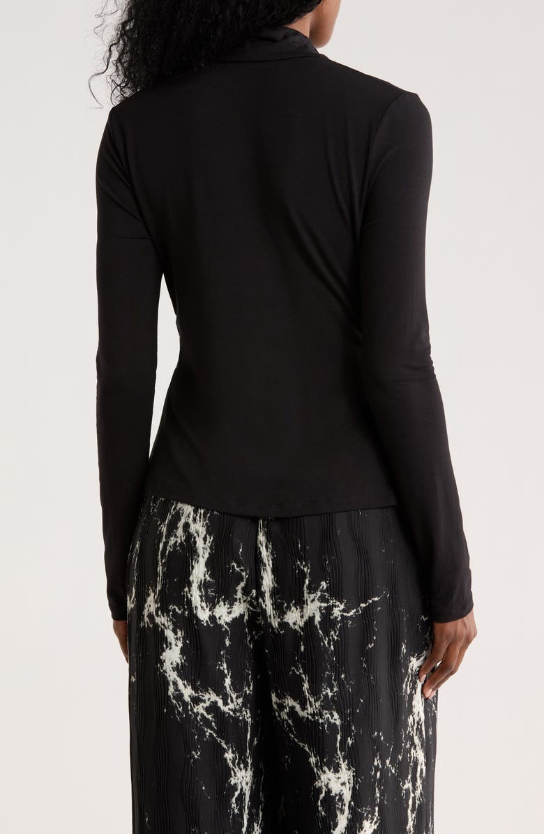 PATRIZIA LUCA Button-Up Shirt, Alternate, color, Black