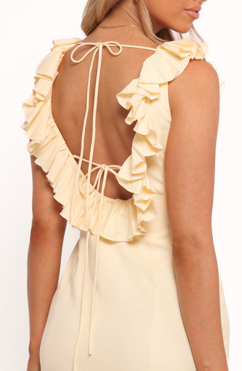 Petal & Pup Brienne Ruffle Maxi Dress, Alternate, color, Butter Yellow