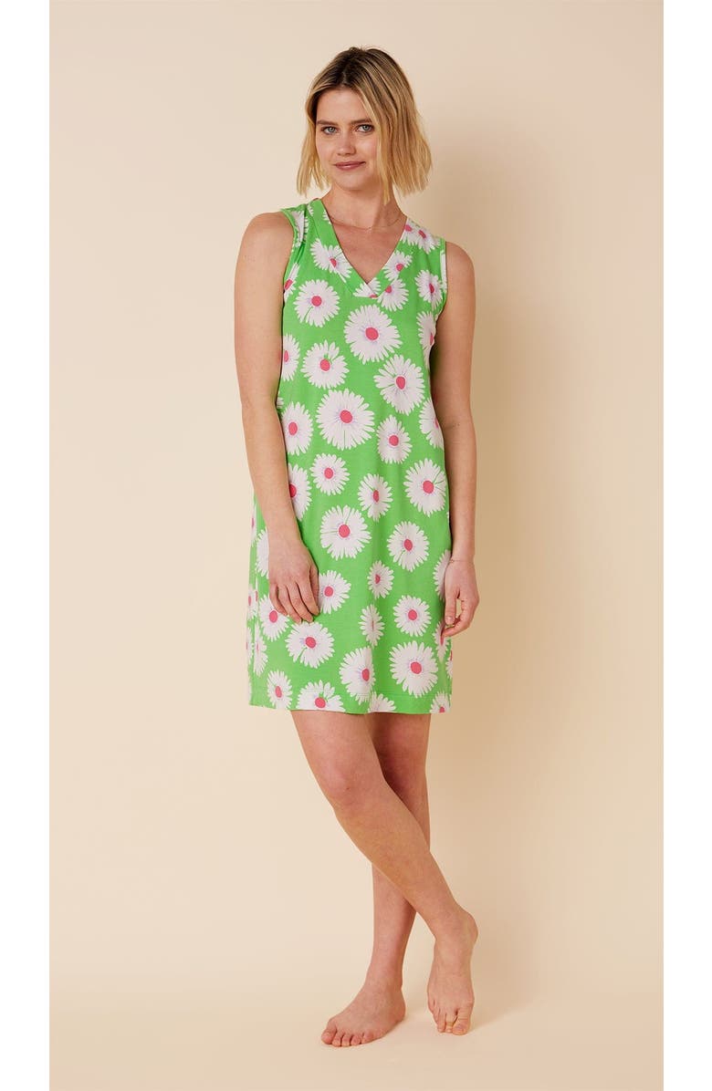 The Cat's Pajamas Pima Knit Nightgown, Main, color, Daisies For Days