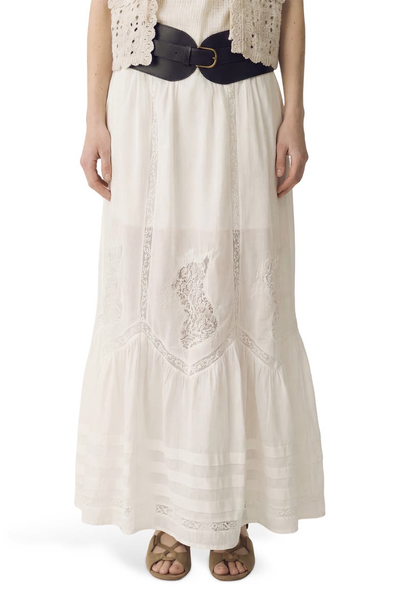 Cotton Maxi Skirt, Main, color, SOFT WHITE