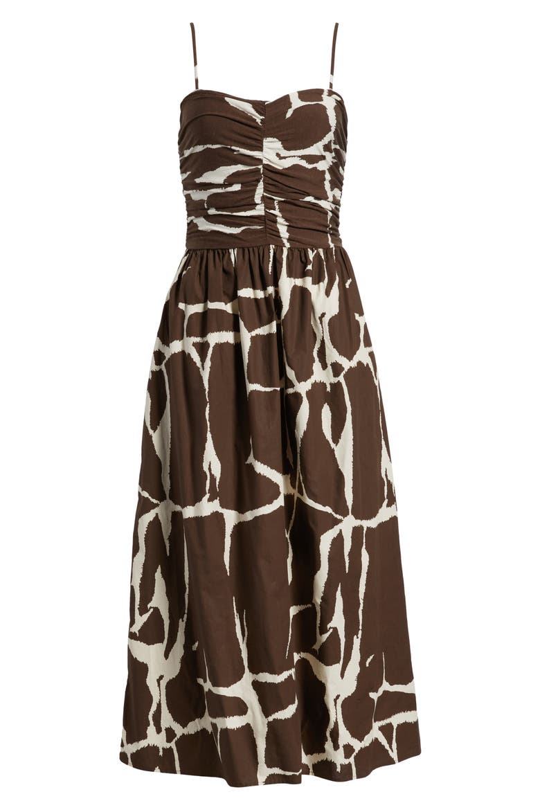 Fisher Printed Midi Dress, Alternate, color, TERRA