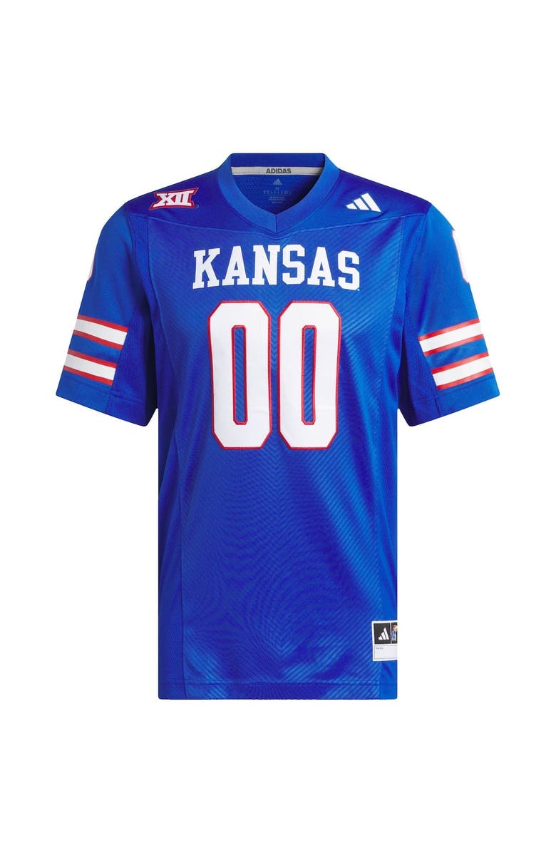 adidas Men's adidas #00 Royal Kansas Jayhawks Premier Football Jersey, Alternate, color, Royal