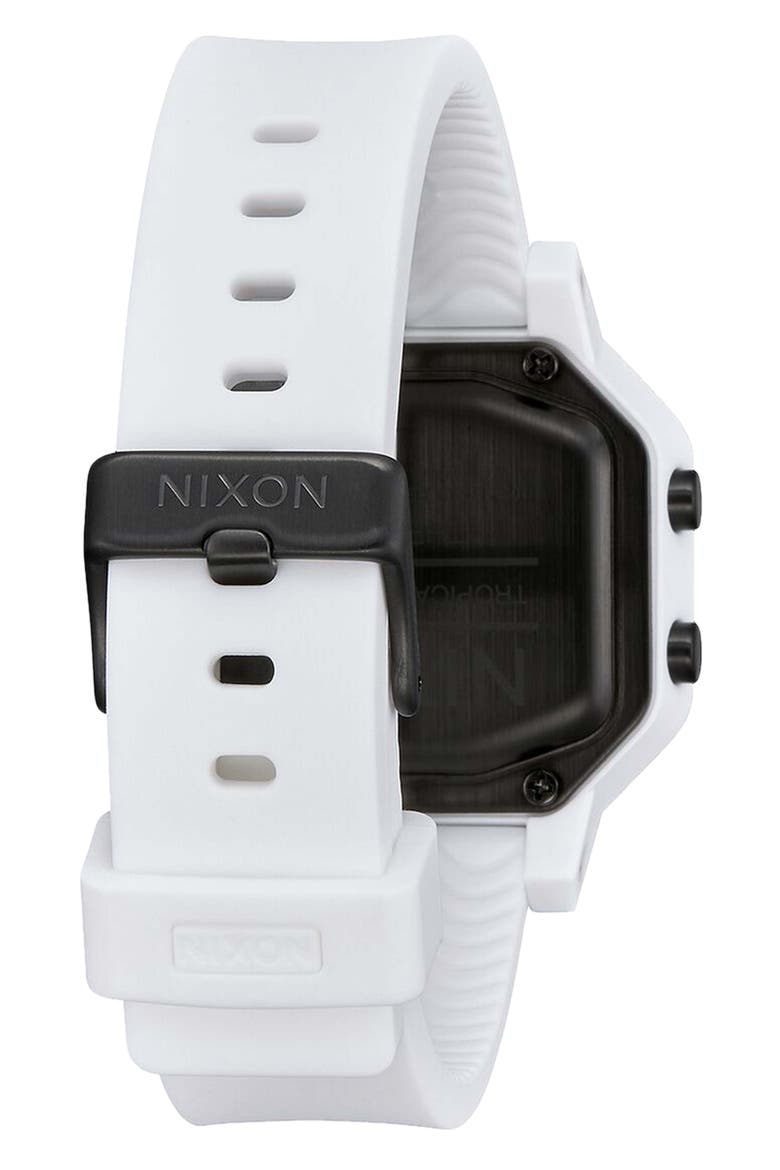 Siren Digital Recycled Plastic Strap Watch, 36mm, Alternate, color, WHITE