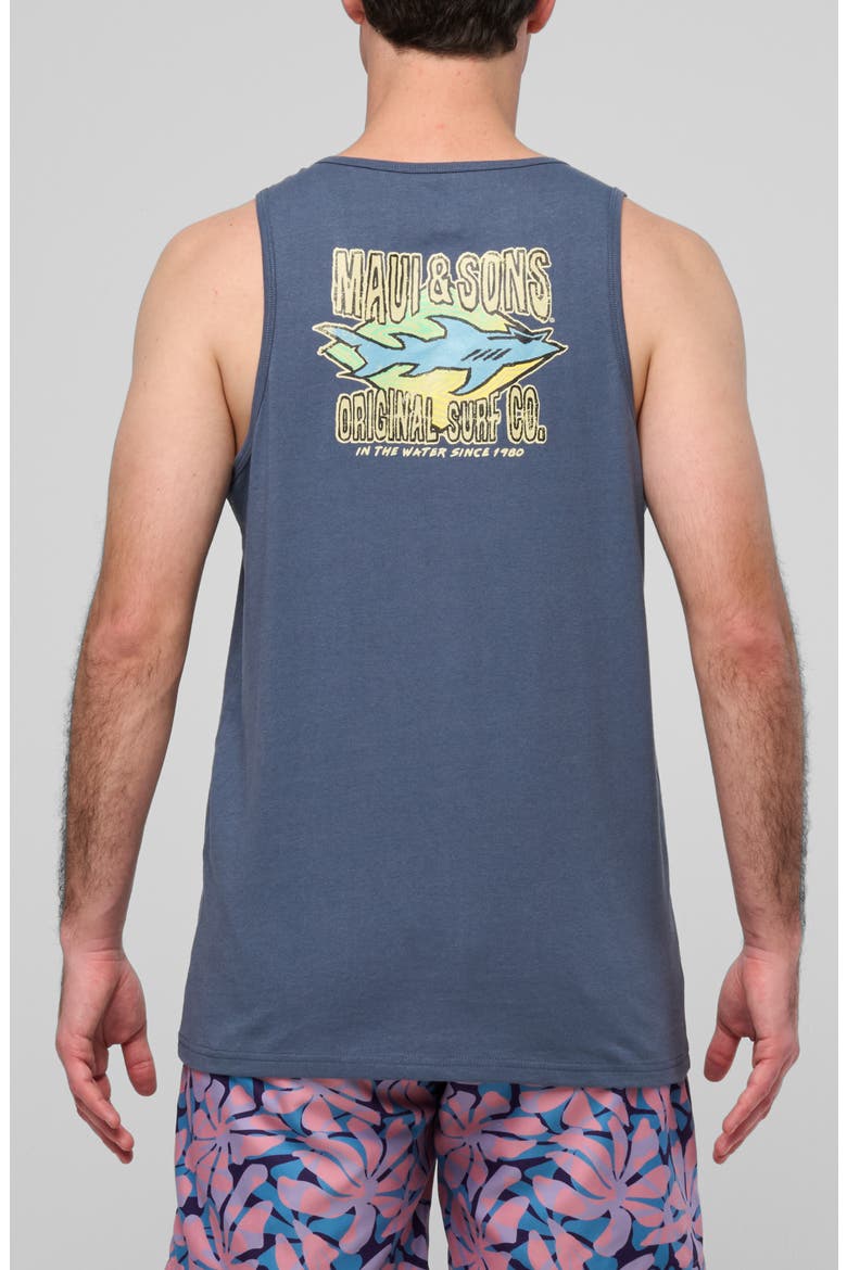Biting Edge Graphic Tank, Alternate, color, INDIGO