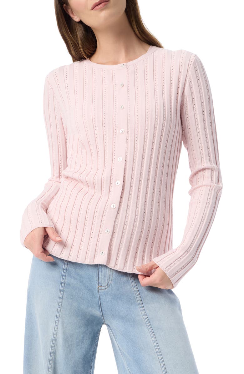 Dee Ocleppo Blythe Pointelle Rib Cardigan, Main, color, 