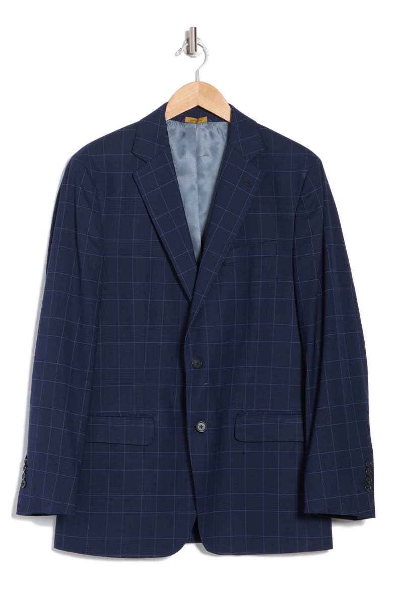 Brooks Brothers Explorer Collection Windowpane Check Water Repellent Wool Sport Coat, Alternate, color,