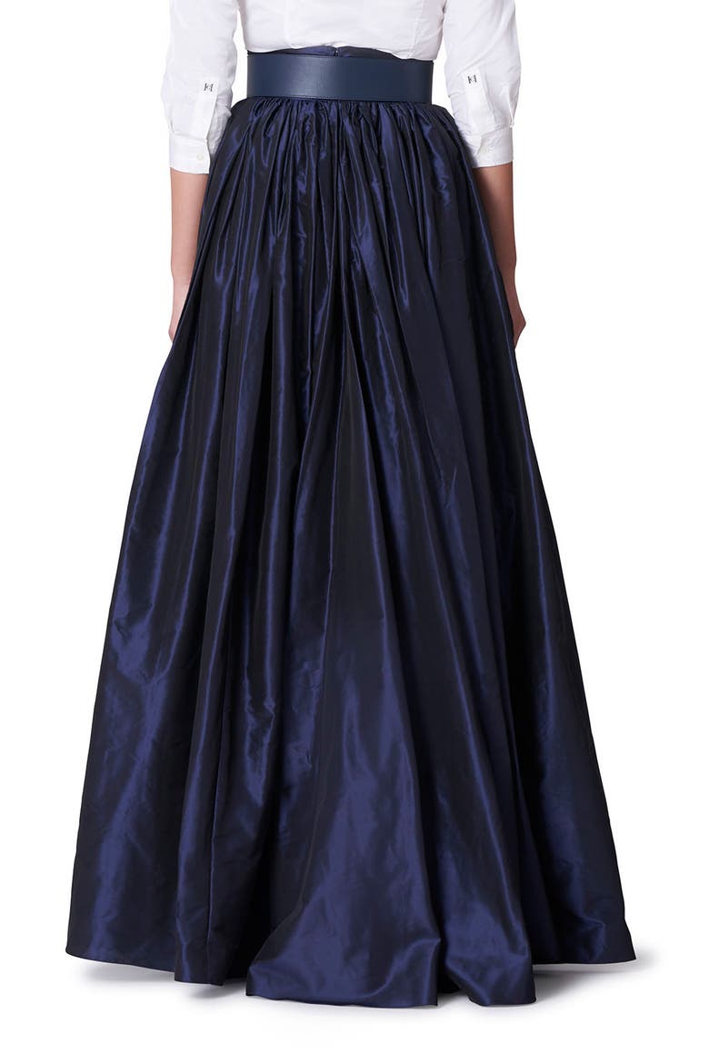 High Waist Silk Ball Skirt, Alternate, color, MIDNIGHT