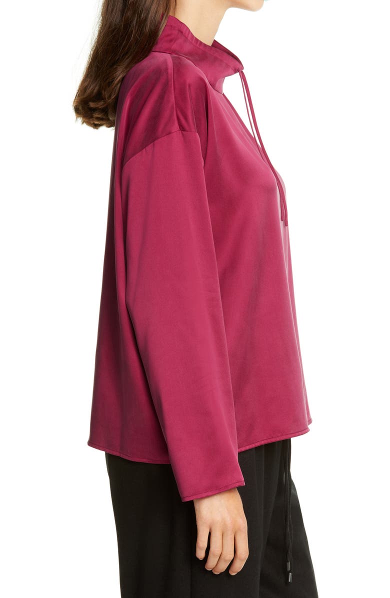 Eileen Fisher Drawstring Silk Top, Alternate, color,