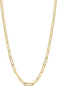 EFFY Diamond Paper Clip Chain Necklace