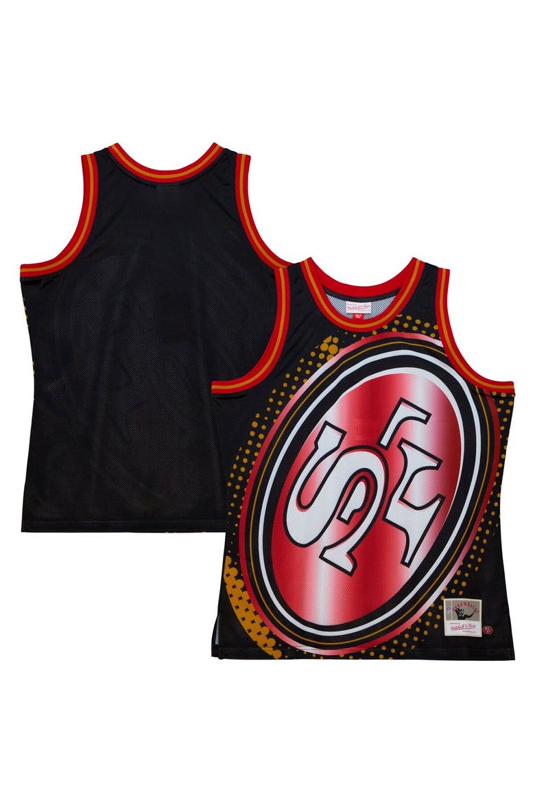 Men's Mitchell & Ness Black San Francisco 49ers Big Face 7.0 Fashion Tank Top, Main, color, Black