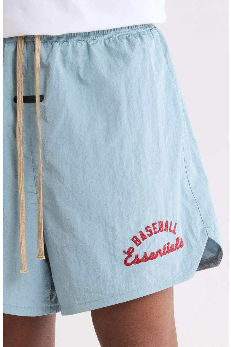 MLB Nylon Gym Shorts, Alternate, color, STONE BLUE