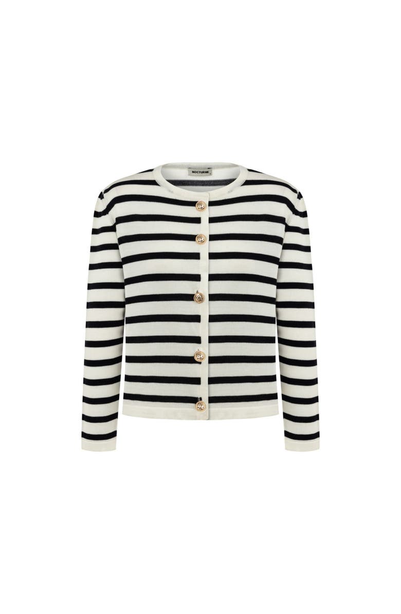 Nocturne Striped Knitwear Cardigan, Alternate, color,