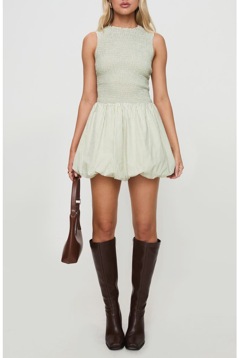 Narnie Bubble Hem Minidress, Main, color, SAGE