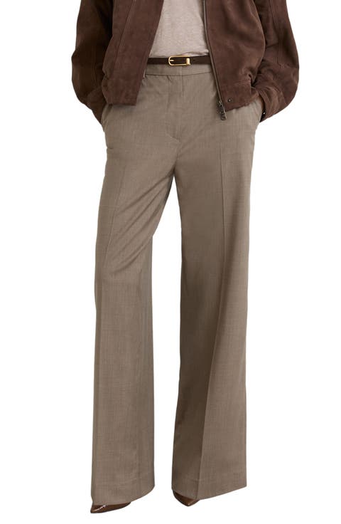 Adie Wide Leg Wool Blend Trousers