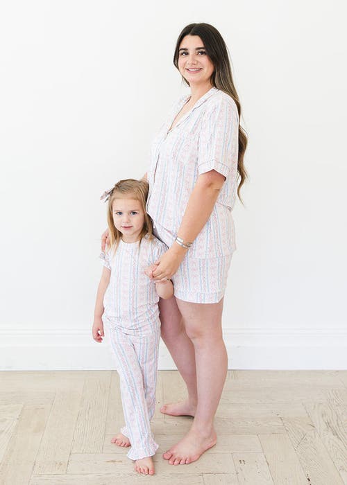 Charlie Lou Baby ® Notch Collar Pajama Set In Pink