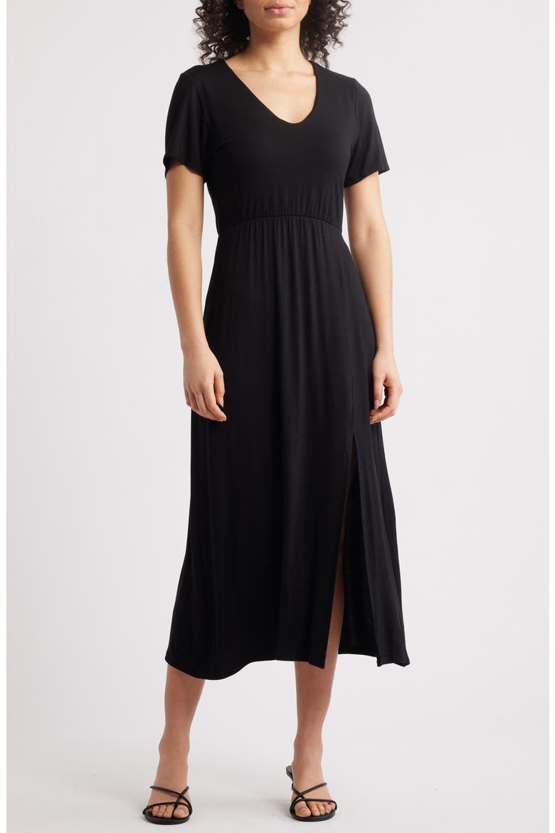 Midi Dress, Main, color, BLACK