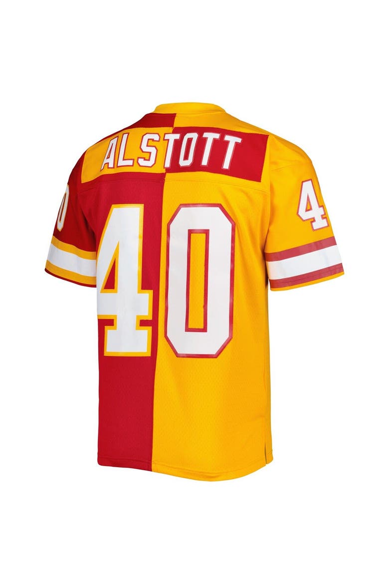 Men's Mitchell & Ness Mike Alstott Orange/Red Tampa Bay Buccaneers 1996 Split Legacy Replica Jersey, Alternate, color, Orange