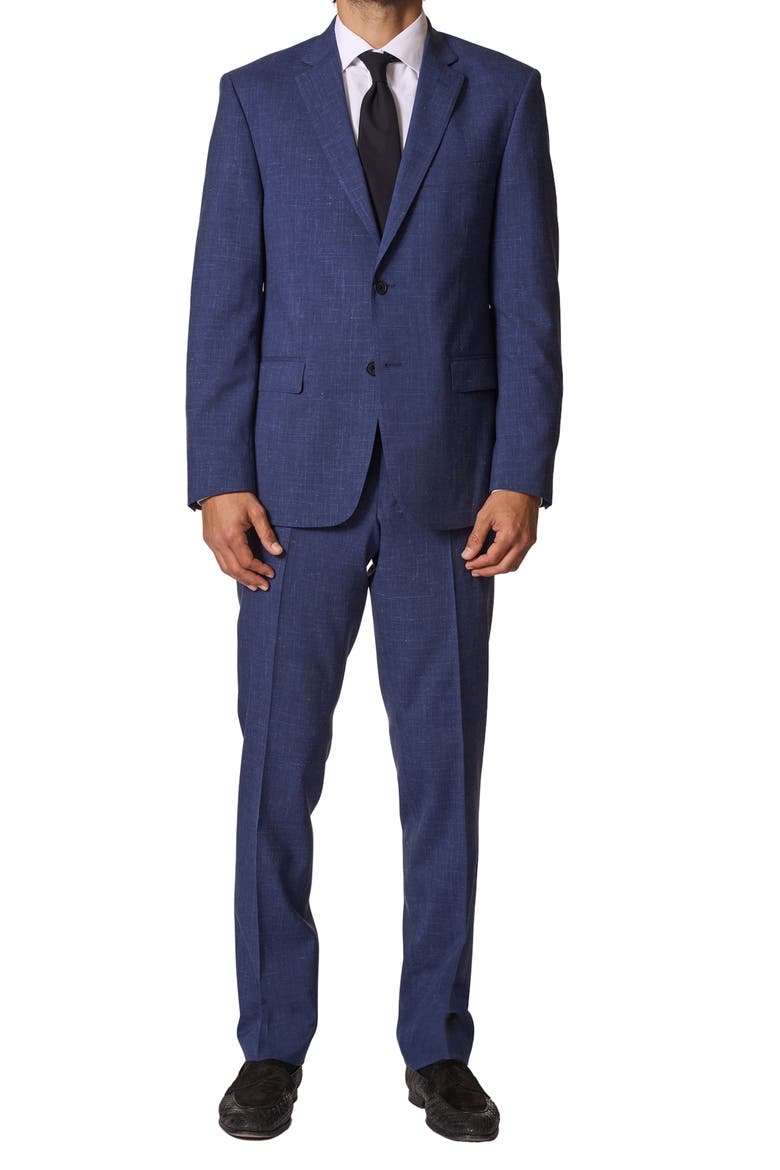Sartorial Classic Fit Wool & Linen Suit, Main, color, BLUE