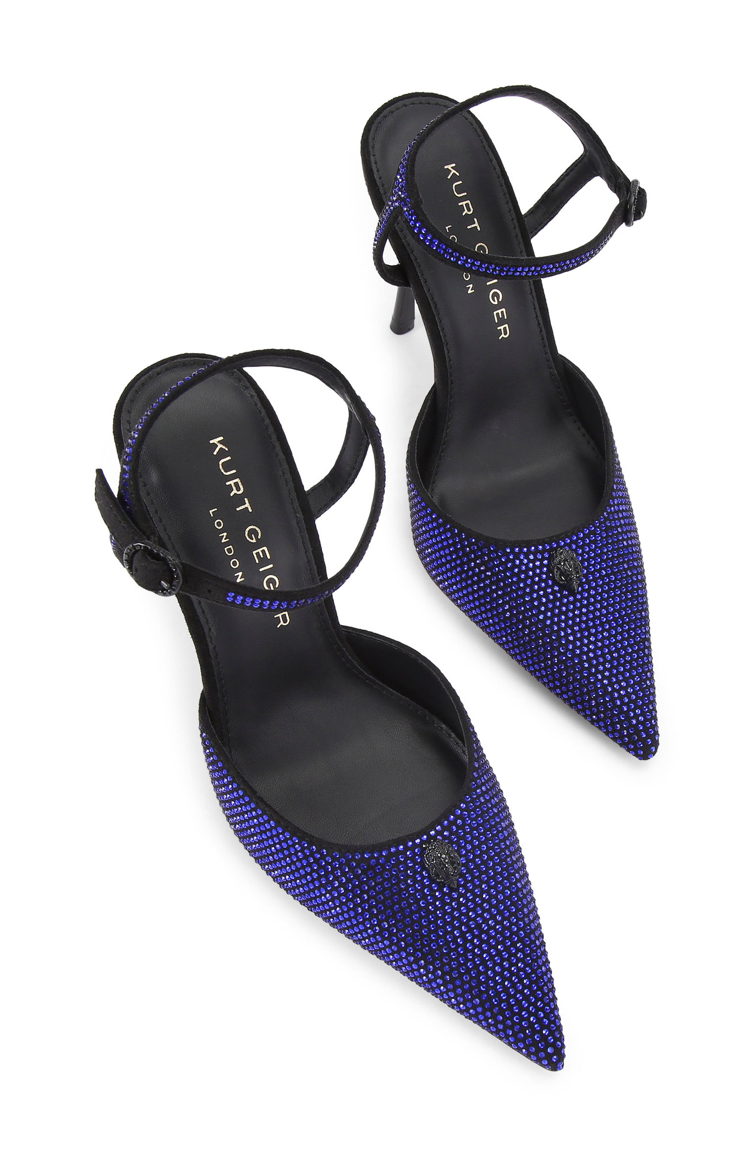 Kurt Geiger London Eagle Ankle Strap Pump, Alternate, color, Dark Blue