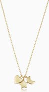 Oradina 14K Yellow Gold Charmed Pendant Necklace