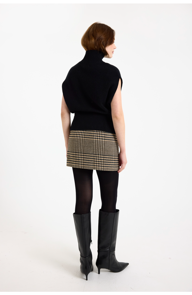 Brodie Pure Cashmere Marilyn Funnel Neck 100% Cashmere Vest, Alternate, color, Black