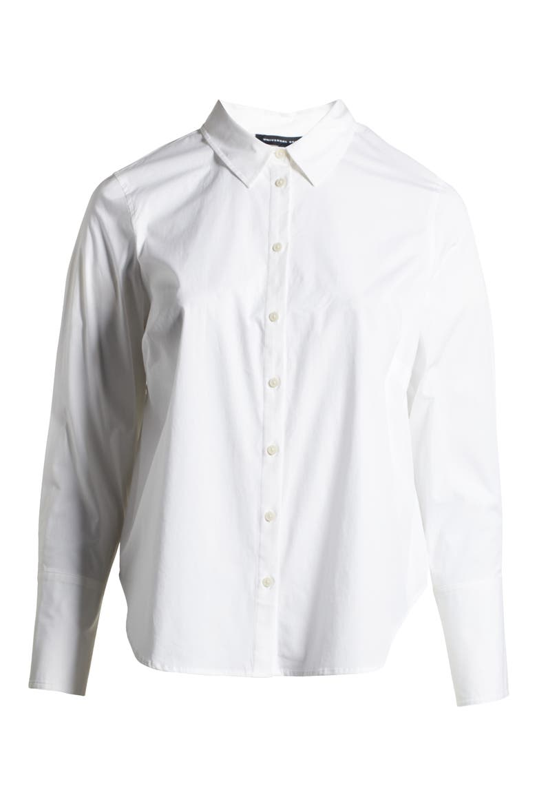Henning x US Madison Poplin Button-Up Shirt, Alternate, color, WHITE