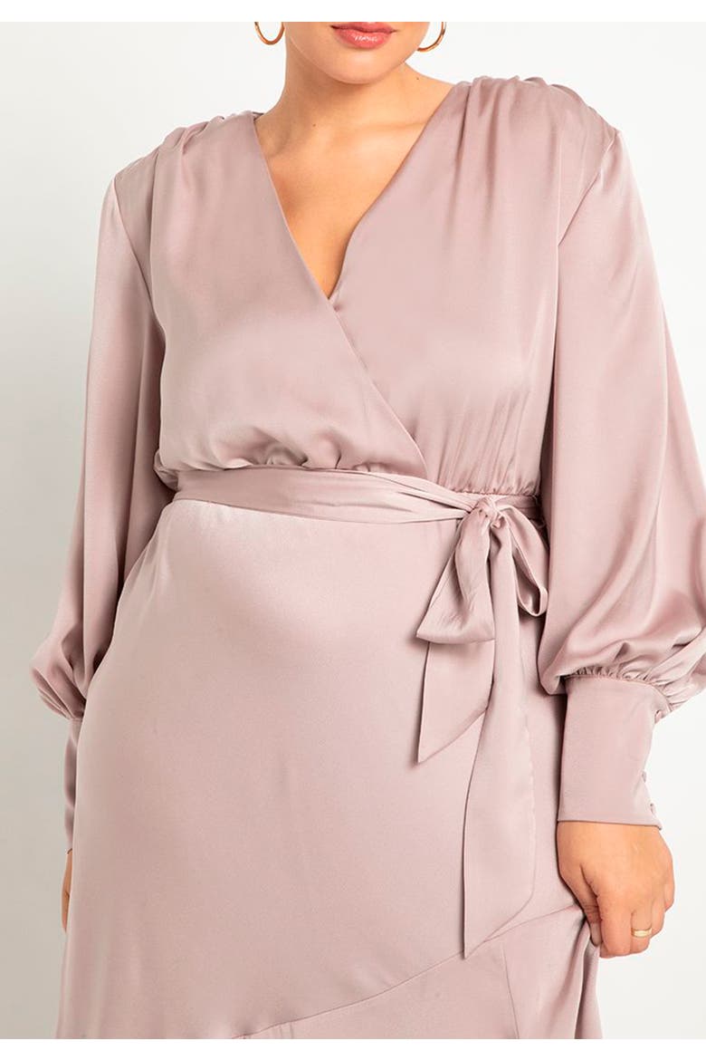 Satin Maxi Dress, Alternate, color, BLACK ONYX