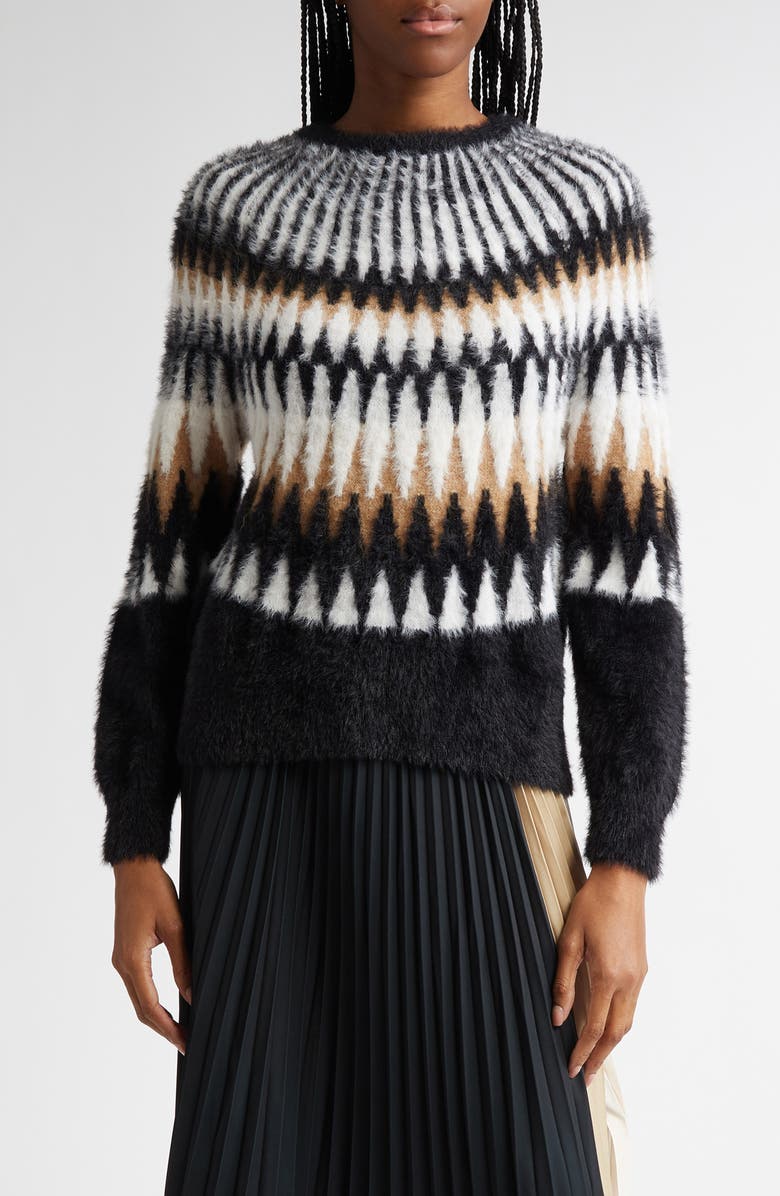 Reiss Indi Fuzzy Fair Isle Sweater, Main, color, 