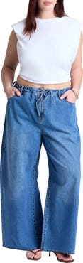 ELOQUII Drawstring Waist Lightweight Jean