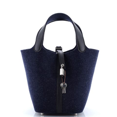 Picotin Lock Bag Felt with Leather PM