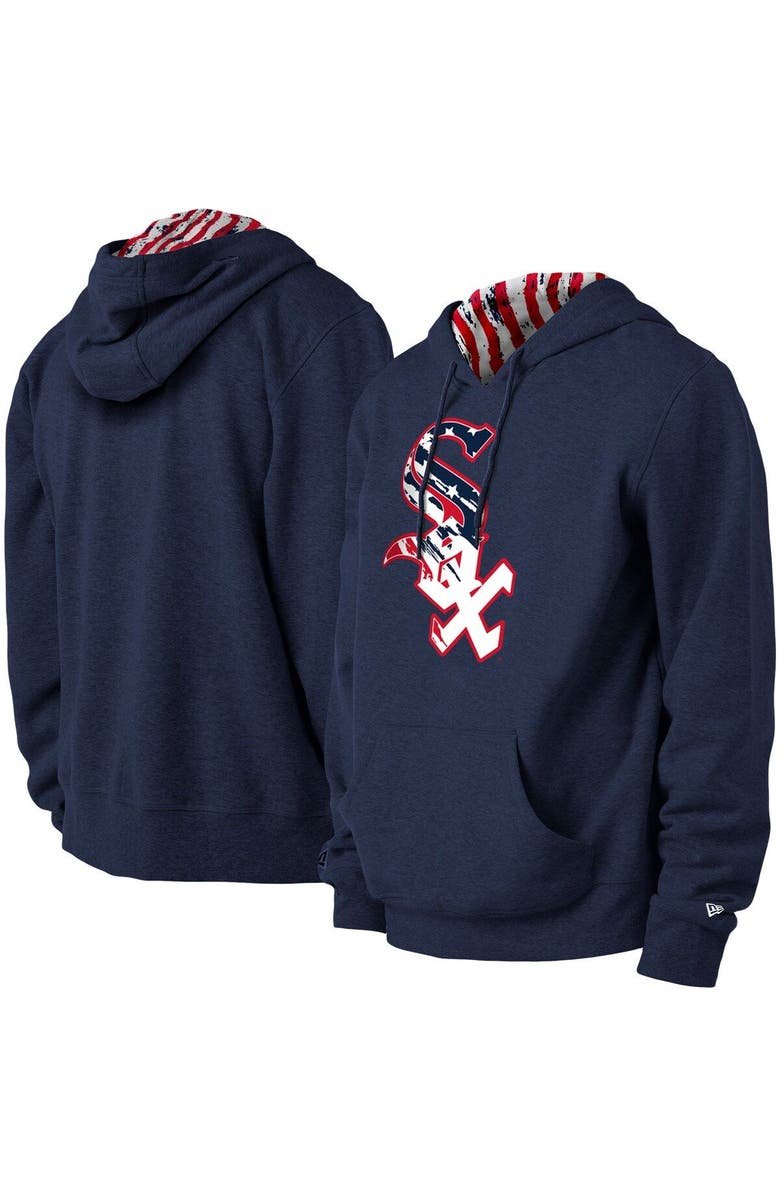 New Era Men's New Era Navy Chicago White Sox 4th of July Stars & Stripes Pullover Hoodie, Main, color, Navy