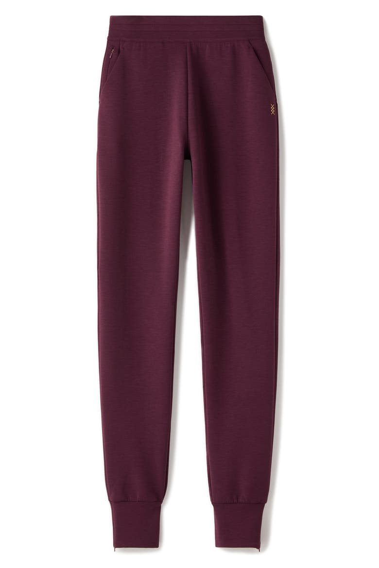 Dreamglow Zip Joggers, Alternate, color, BORDEAUX RED