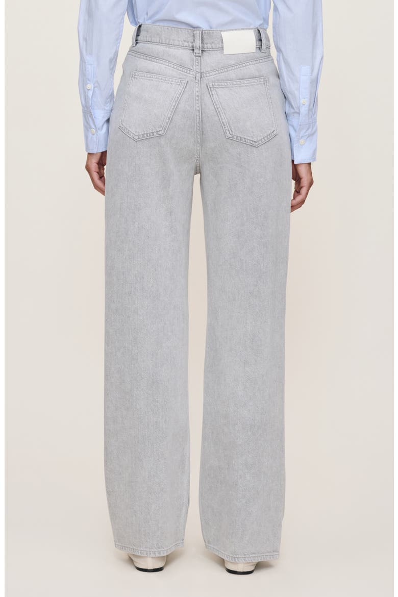 Casie Pleated Mid Rise Wide Leg Jeans, Alternate, color, LIGHT STORM CLOUD