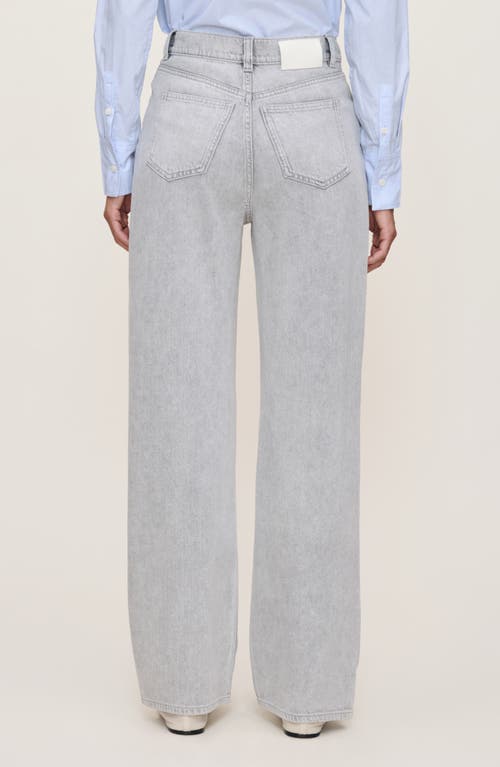 Dl1961 Casie Pleated Mid Rise Wide Leg Jeans In Gray