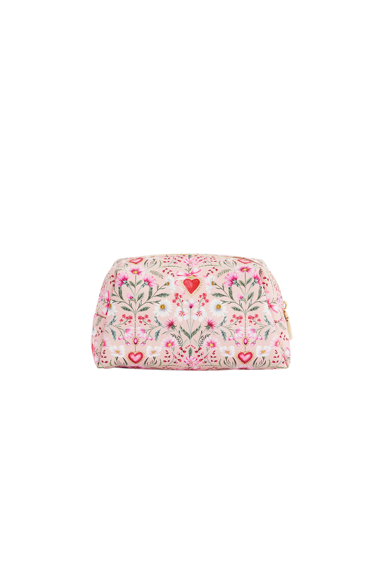 Fable England Penelope Floral Heart Cosmetic Pouch, Alternate, color, Light/Pastel Pink