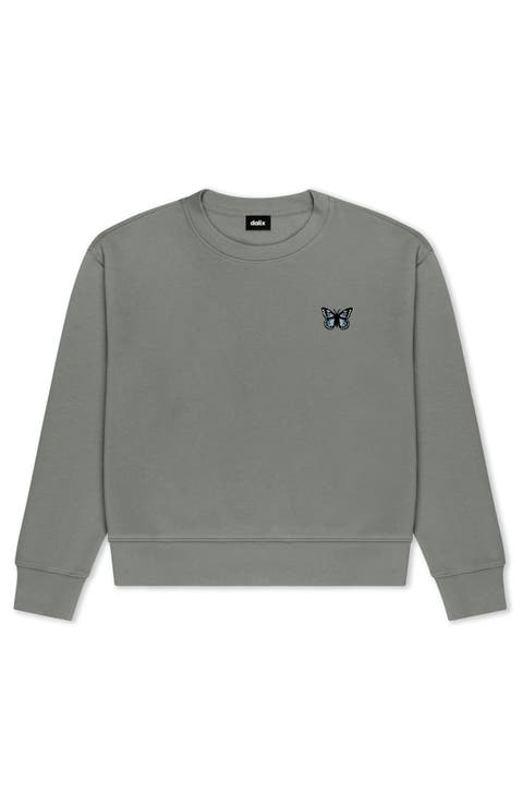 Butterfly Relaxed Fleece Crewneck Sweatshirt
