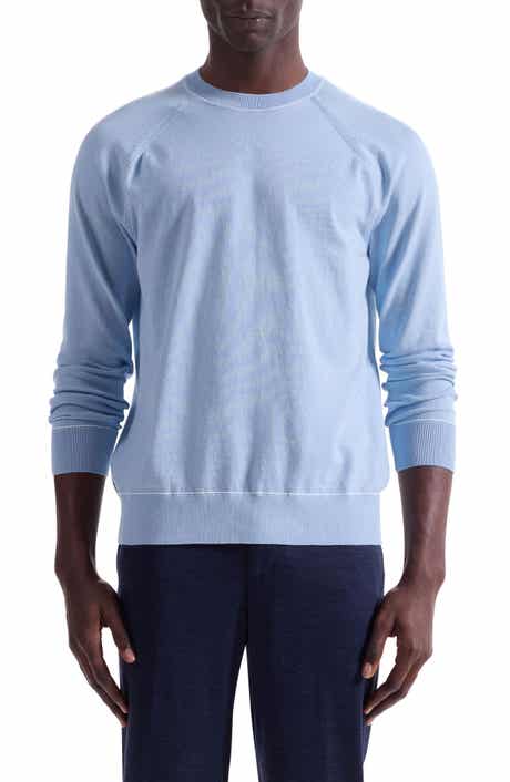 Bugatchi Tipped Cotton Blend Crewneck Sweater