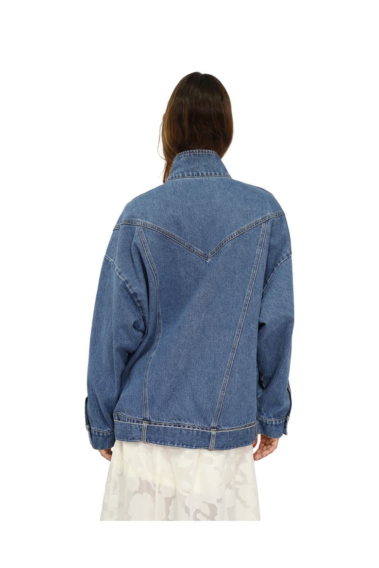 Downtown Denim Oversized Jacket, Alternate, color, Dark Blue