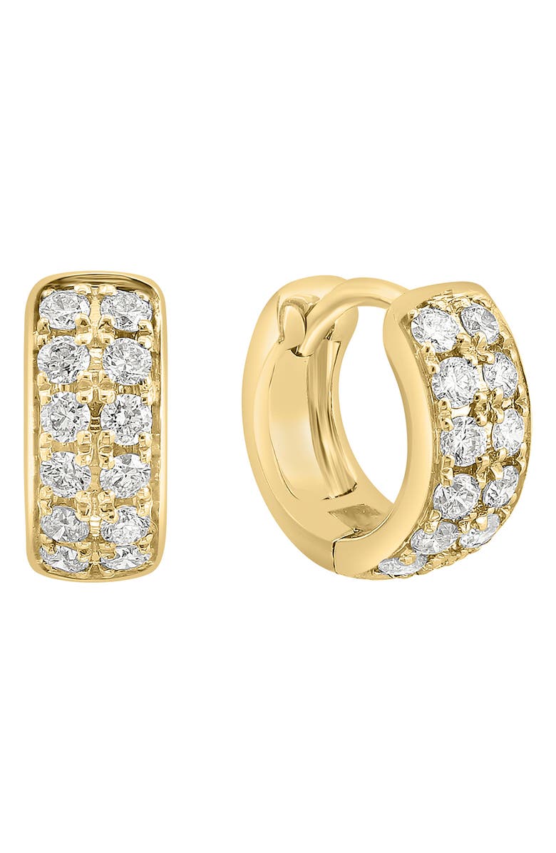 EFFY 14K Yellow Gold Diamond Huggie Hoop Earrings - 0.64ct., Main, color,
