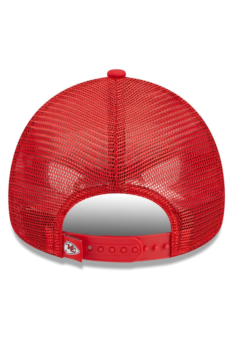 New Era Men's New Era Red Kansas City Chiefs Caliber Trucker 9FORTY Adjustable Hat, Alternate, color,