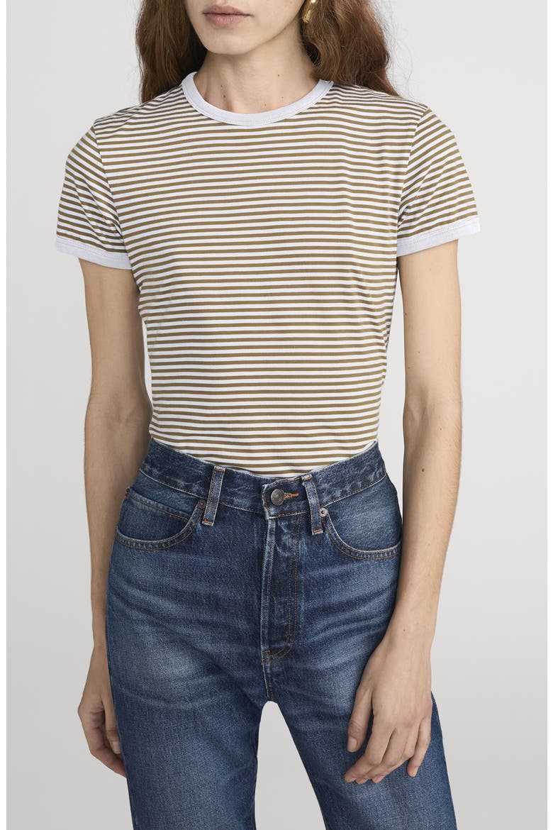 Ringer Pima Cotton T-Shirt, Main, color, MILITARY MULTI