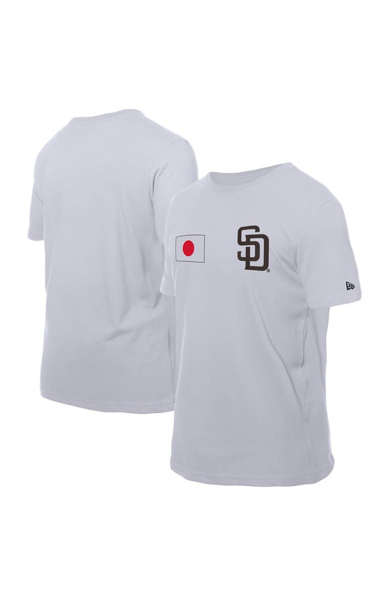 New Era Men's New Era White San Diego Padres Japanese Flag T-Shirt, Main, color, White