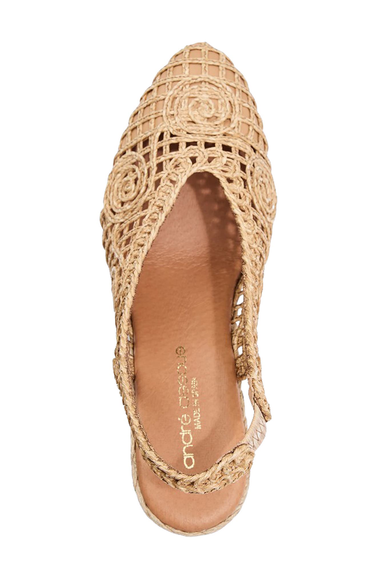 André Assous Pamala Slingback Wedge Pump, Alternate, color, Natural Raffia