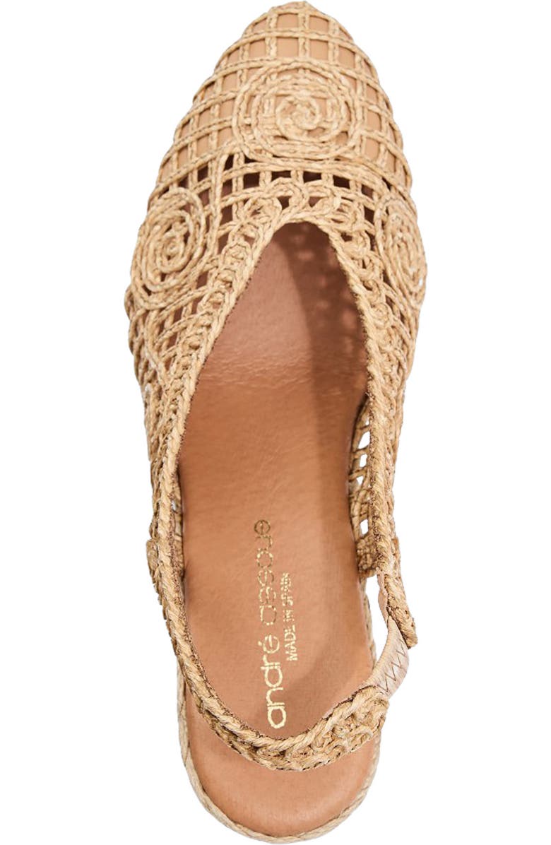 André Assous Pamala Slingback Wedge Pump, Alternate, color, Natural Raffia