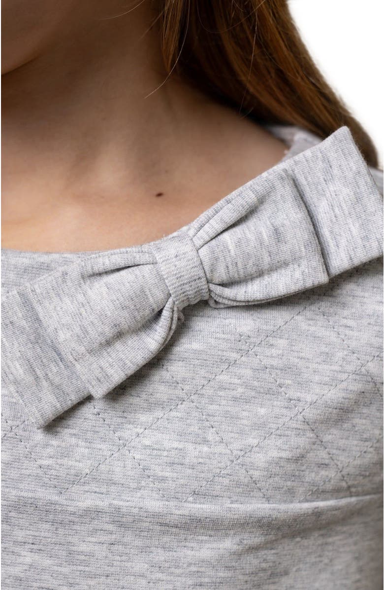 Hope & Henry Girls' Quilted Ponte Riding Dress, Kids, Alternate, color, Gray Heather