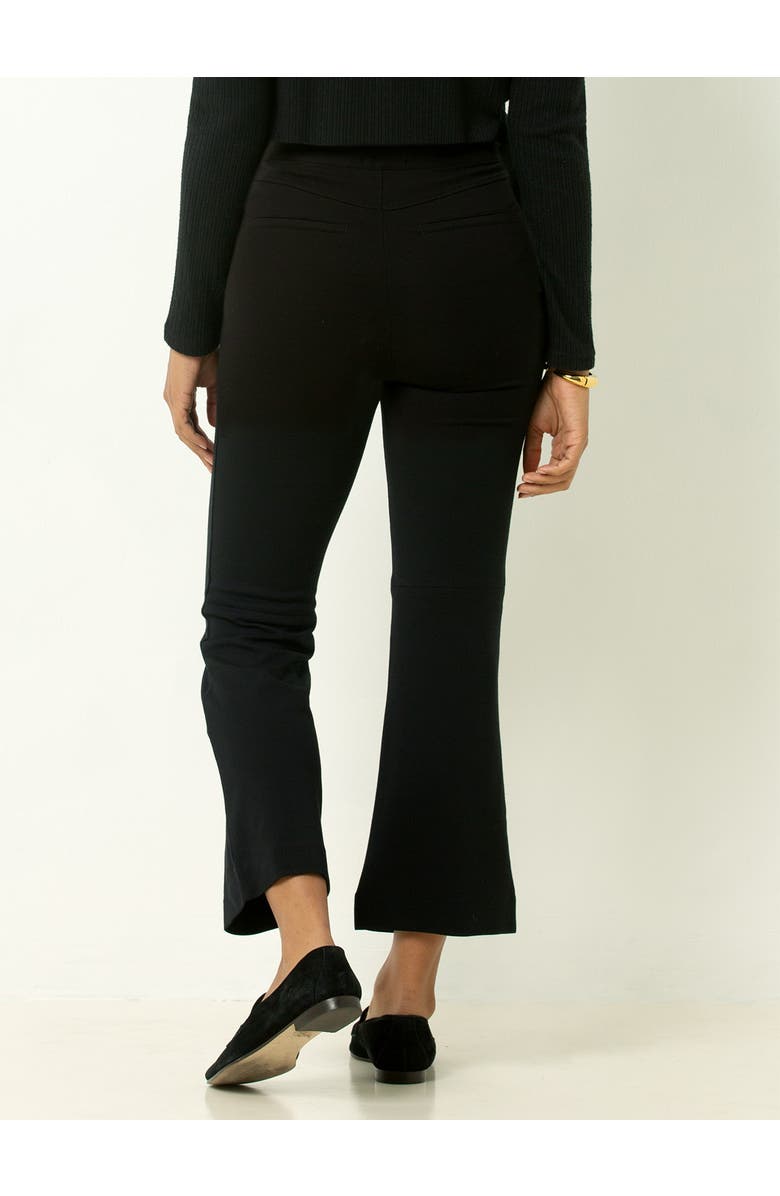 Single Stitch Shaping Cropped Kick Flare Pant, Alternate, color, Black