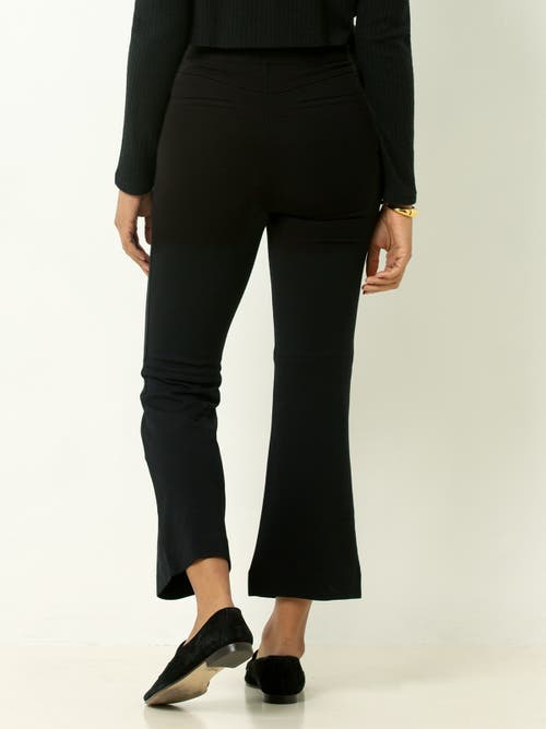 Single Stitch Shaping Cropped Kick Flare Pant In Black