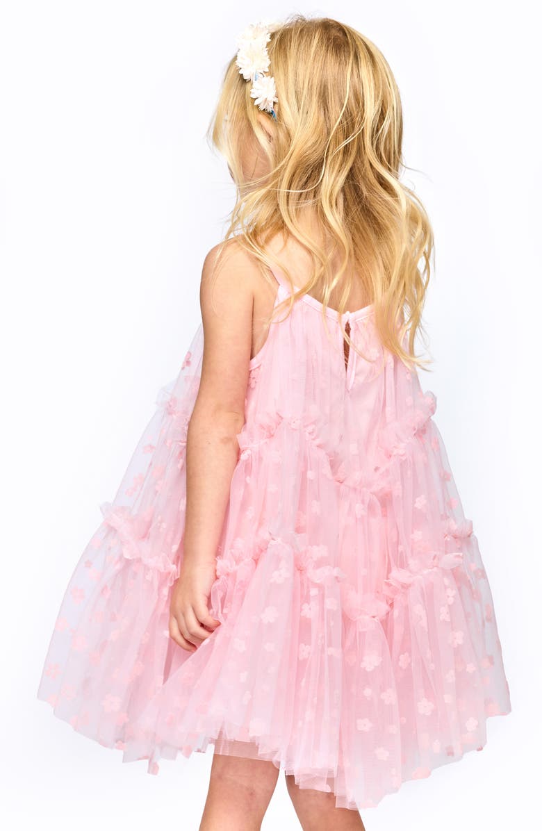 Hannah Banana Kids' Tiered Tulle Party Dress, Alternate, color, Pink