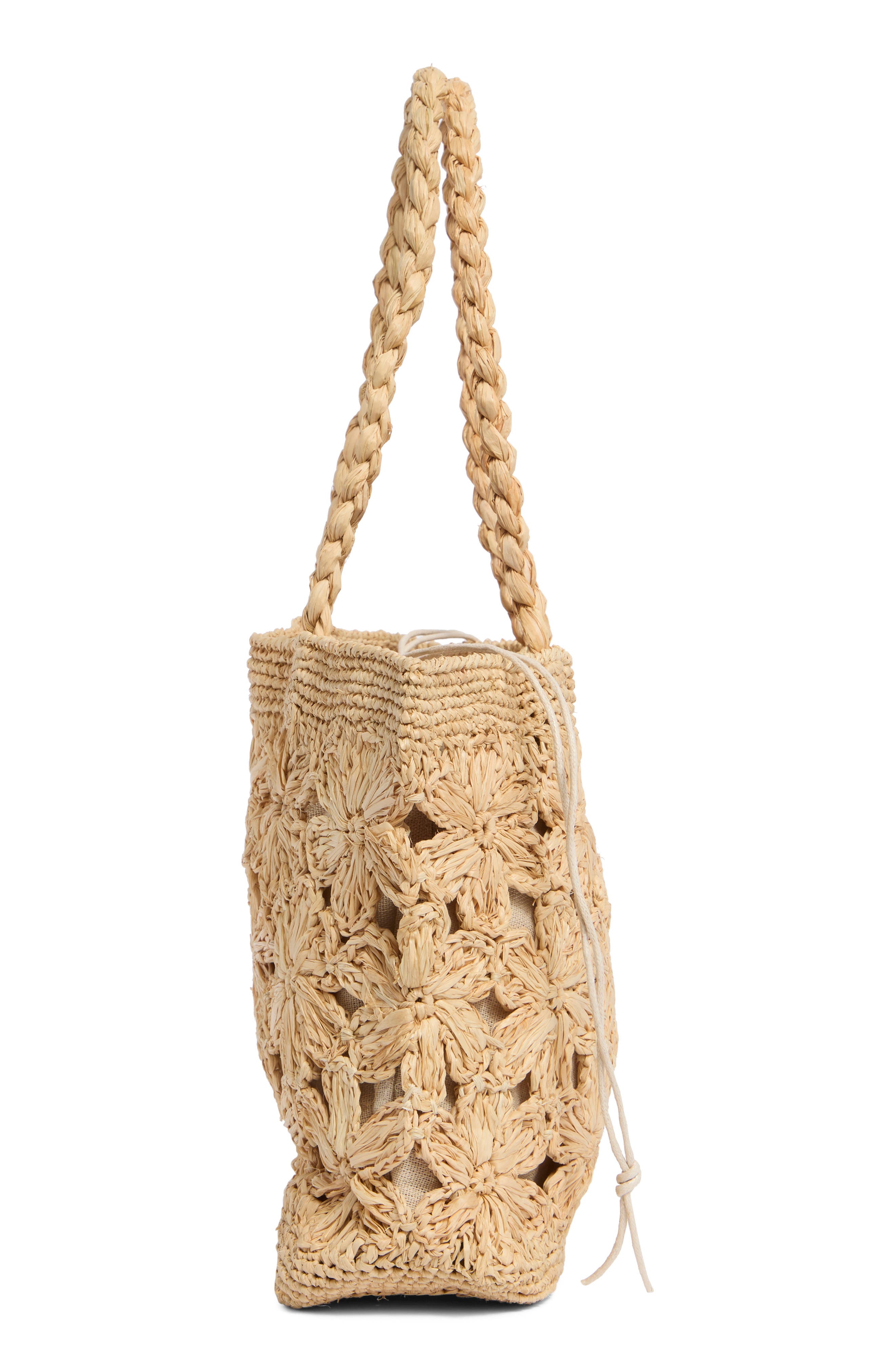 URBAN EXPRESSIONS HANDBAGS Raffia Tote, Alternate, color, Cream