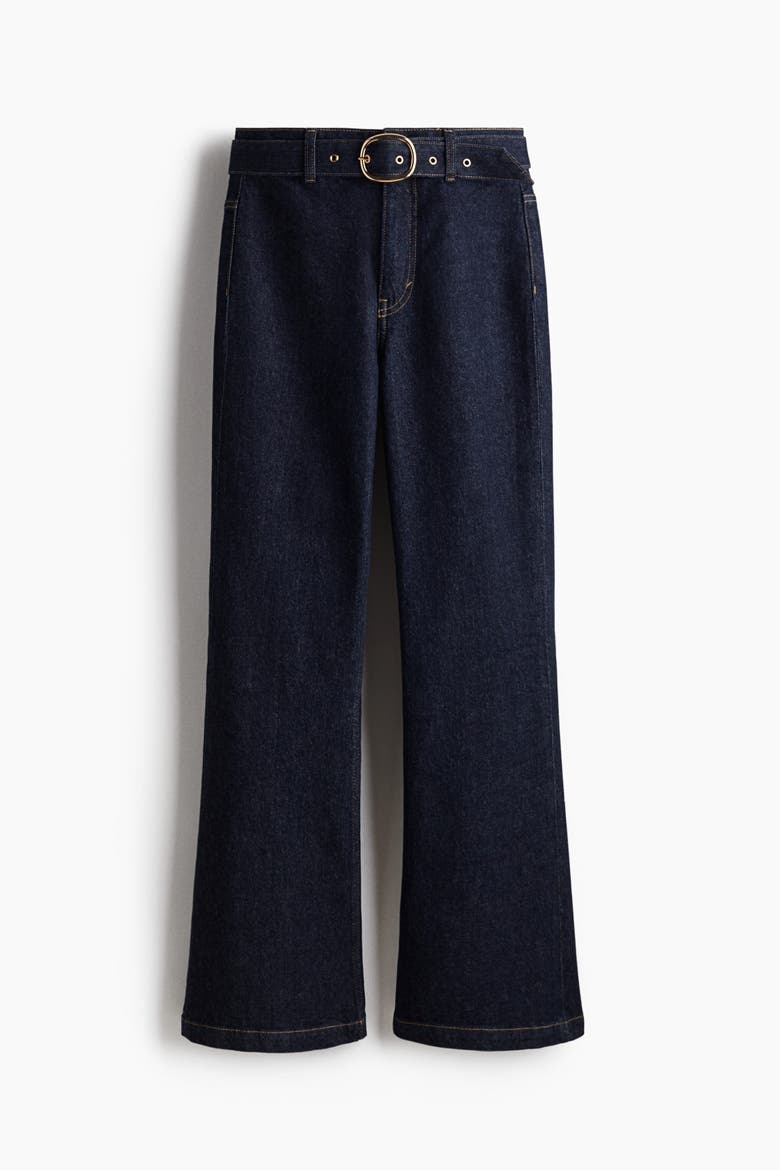 Flared High Jeans, Alternate, color, Dark denim blue